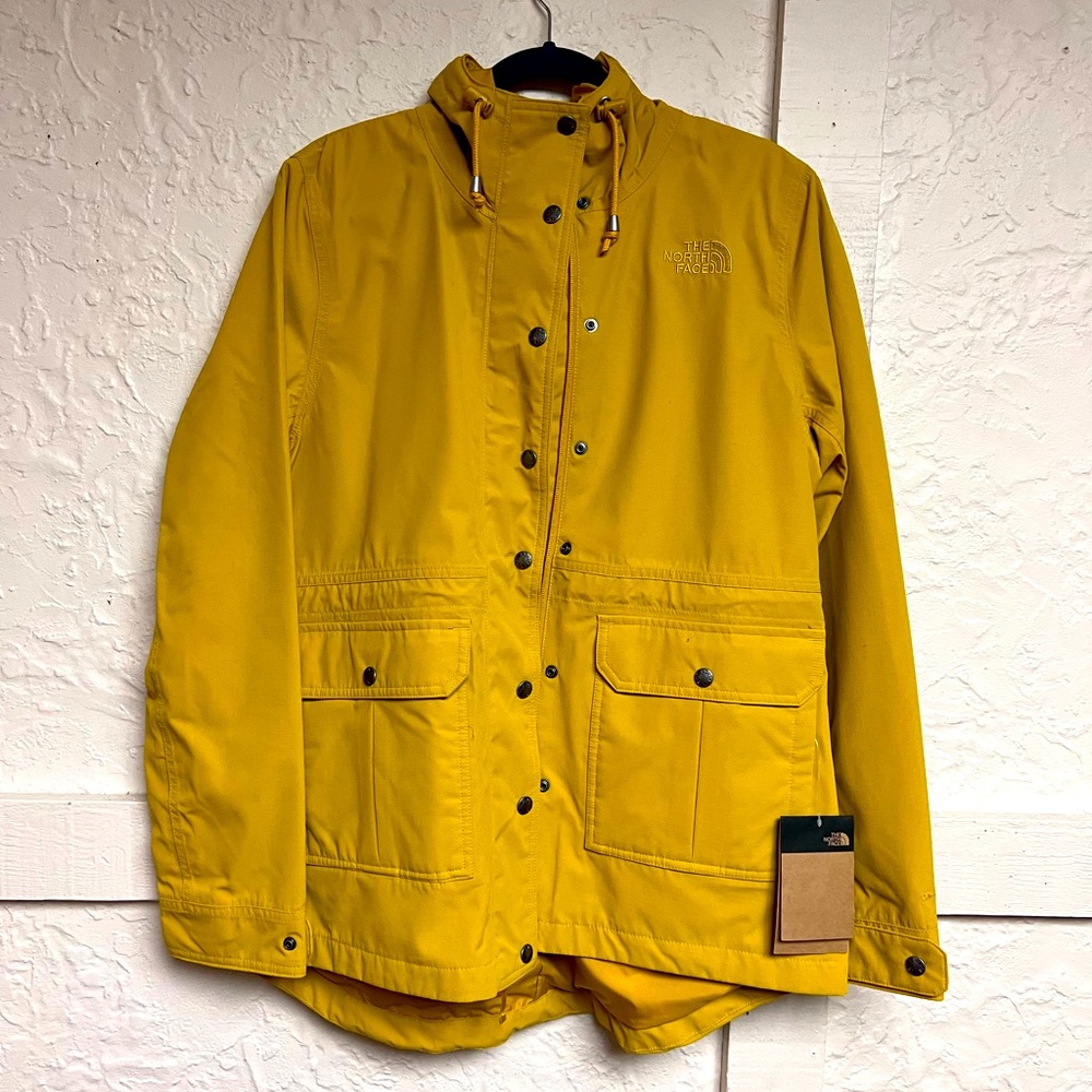 The north face yellow raincoat